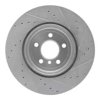 R1 Concepts EDZ-31106L Brake Rotor Drilled and Slotted Silver
